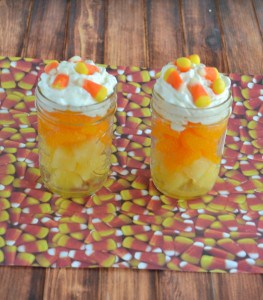 Love these layered Candy Corn Fruit Parfaits