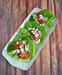 Looking for a great Game Day appetizer? You've got to try these Boneless BBQ Chicken Wing Lettuce Wraps!