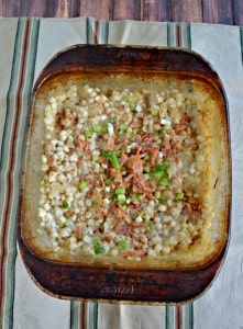 Looking for a great vegetable side dish? Try this Corn Casserole with Bacon!