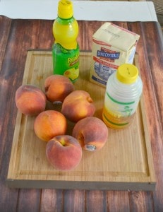 Everything you need to make Peach Jam with Bourbon and Honey