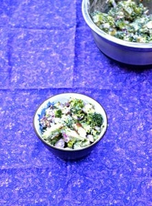 Broccoli Salad with Cranberries and Almonds is a delicious holiday side dish