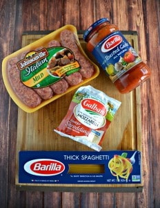 Everything you need to make Sausage Parmesan!