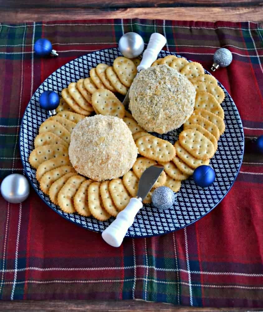 Trio of Cheese Balls for the Holidays