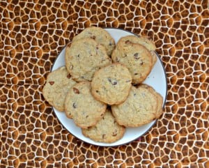 Looking for a delicious holiday cookie? Give these sweet and salty Spiced Pretzel Walnut Cookies with Chocolate Chips!