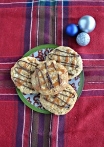 Looking for the perfect cookie? Then try my Caramel Macchiato Cookies drizzled with caramel and chocolate!