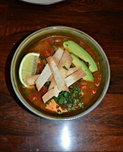 Love homemade Tortilla Chips? Then you'll love this Chicken Poblano Torilla Soup!