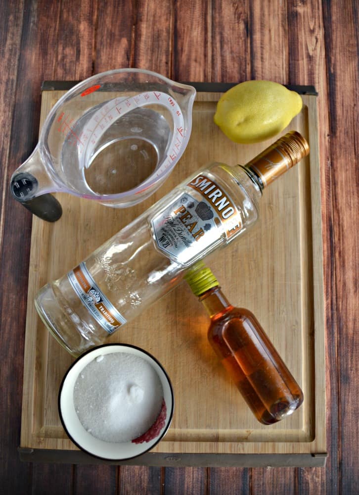 Everything you need to make a Pear Lemon Hot Toddy!