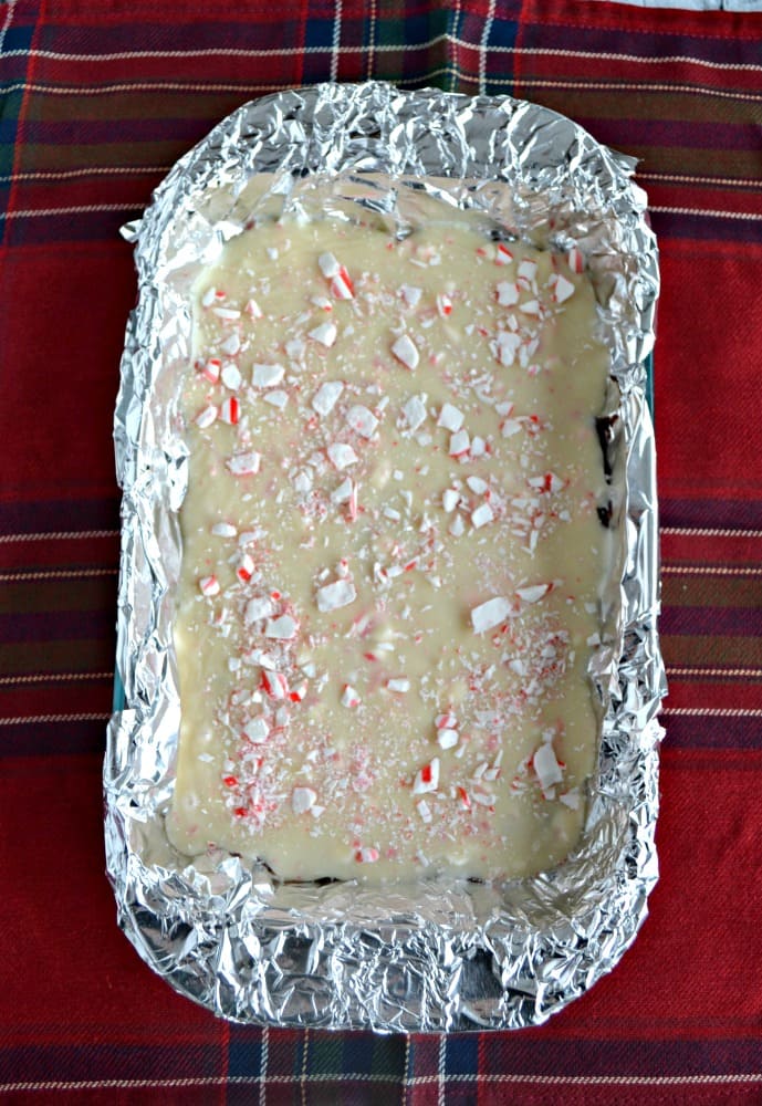 This double layer Peppermint Bark Fudge is a holiday favorite!