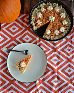 Need a fun holiday recipe? Try a slice of this Pumpkin Pie Rice Krispies Treat!