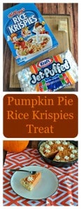 Need a fun holiday dessert? Try this awesome Pumpkin Pie Rice Krispies Treat recipe!