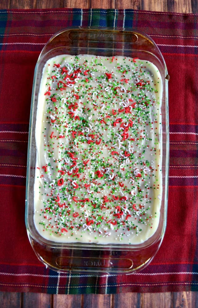 Gingerbread Bars with Eggnog Frosting