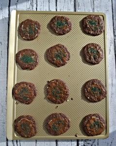 Delicious Chocolate Mint Cookies with easy chocolate glaze.