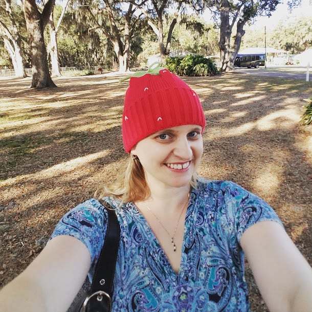 Selfie with my Strawberry Cap!