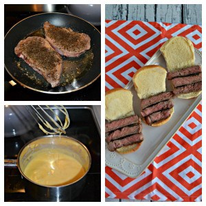 It takes just a few easy steps to make these Ribeye Sliders with Beer Cheese Sauce
