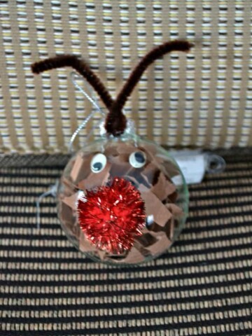 Looking for an easy Christmas craft? Make this easy DIY Reindeer Ornament!