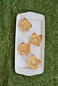 Make edible cups out of wonton cups!