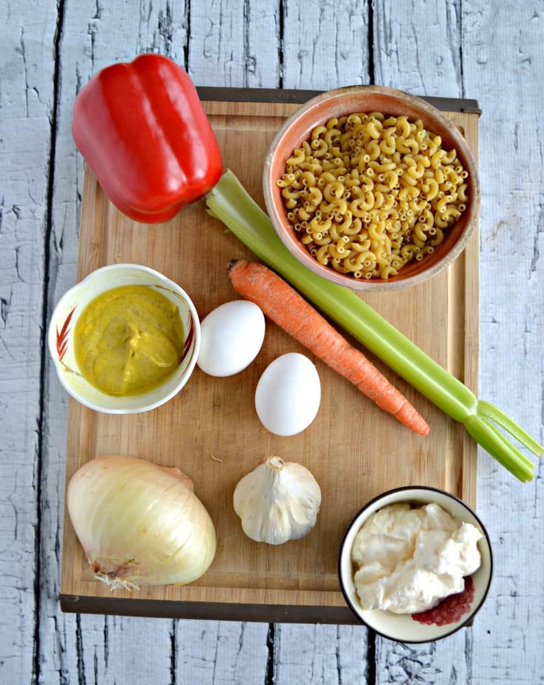 Everything you need to make Amish Macaroni Salad