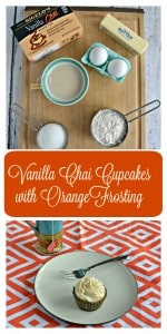 Looking for a mid-day pick me up? "Tea Proudly" with a mug of hot tea and one of my Vanilla Chai Cupcakes with Orange Frosting!