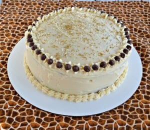 You'll want to dig right in to this amazing Chocola Mocha Cake with Salted Caramel Frosting!