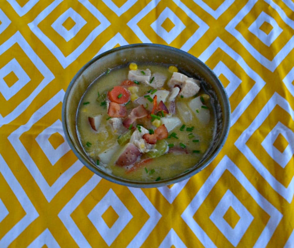 Warm up with a bowl of New England Style Chicken Chowder!