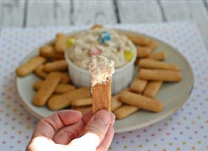 Dunk a graham cracker into this delicious Easter Malted Milk Dip!