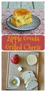 Everything you need to make an incredibly delicious Apple Gouda Gourmet Grilled Cheese Sandwich!