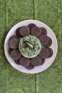 Mint Chocolate Chip Cookie Dough Dip takes just a handful of ingredients and 5 mintues to make!
