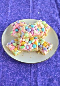 Kids will love the colors in these delicious Spring Confetti Cookie Bars!