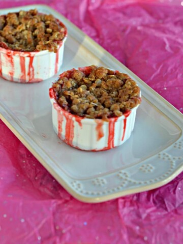 Love this warm and delicious Strawberry Crumble for dessert!