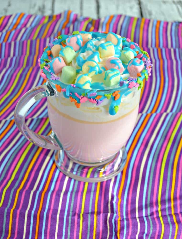 Need a little color in your life? Check out my fun and colorful Unicorn Hot Chocolate recipe!