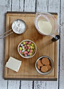 Everything you need to make a tasty Easter Malted Milk Dip!