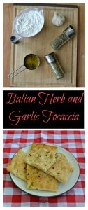 Everything you need to make this delicious Italian Herb and Garlic Focaccia