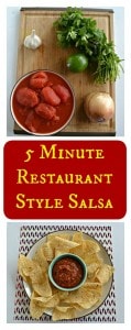 Everything you need to make easy 5 Minute Restaurant Style Salsa!