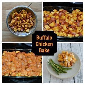 Looking for a delicious and easy to make weeknight meal the whole family will enjoy? Check out this Loaded Buffalo Chicken and Potato Bake!