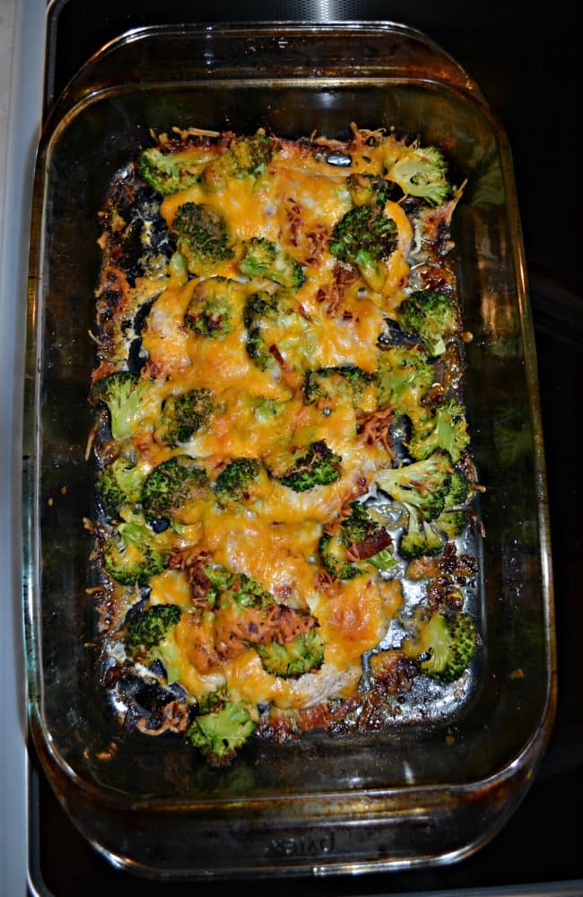 You'll love how easy this Broccoli Bacon Cheddar Chicken Bake is to make for dinner!