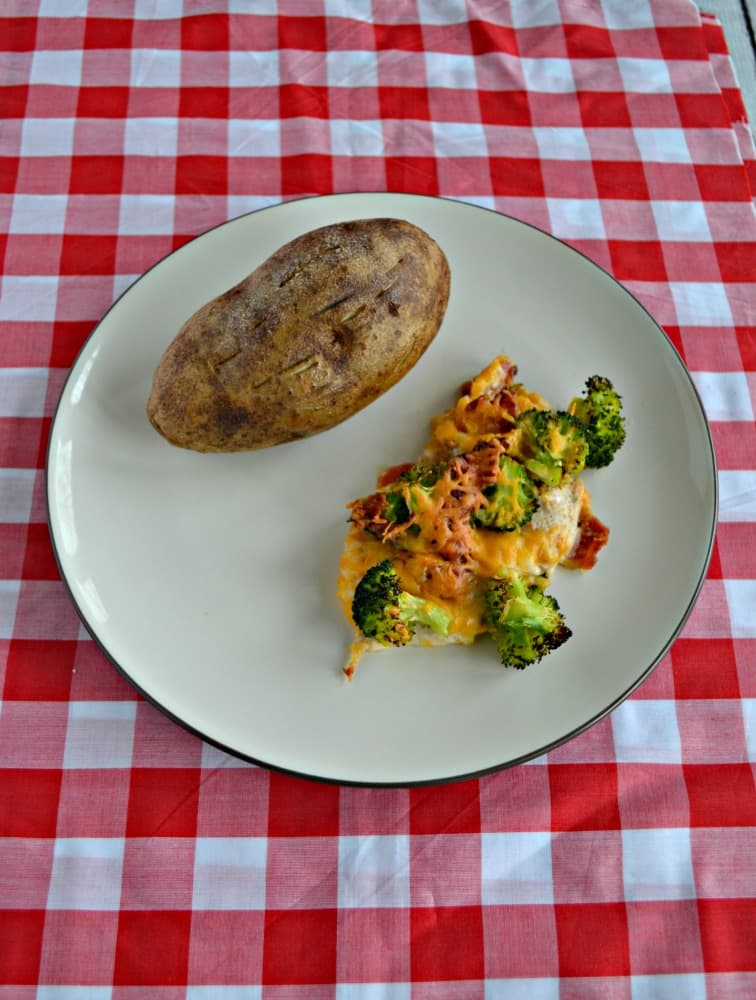 Looking for an easy one pan meal? Check out my Broccoli Bacon Cheddar Chicken Bake!