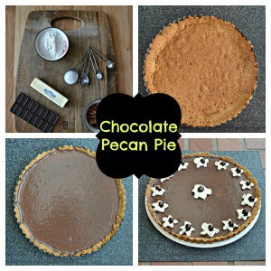 It only takes a few steps to make this delicious Chocolate Pecan Pie!