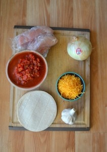 Everything you need to make a One Pan Chicken Enchilada Rice Bake