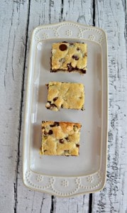 If you like chocolate chip cookies you'll love these Fudge Filled Chocolate Chip Cookie Bars!