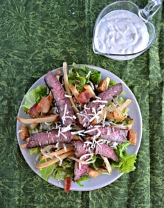 This Steakhouse Salad with Homemade Ranch Dressing is a family favorite!