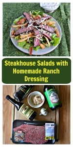 Looking for a hearty and delicious entree salad? Try this Steakhouse Salad with Homemade Ranch Dressing
