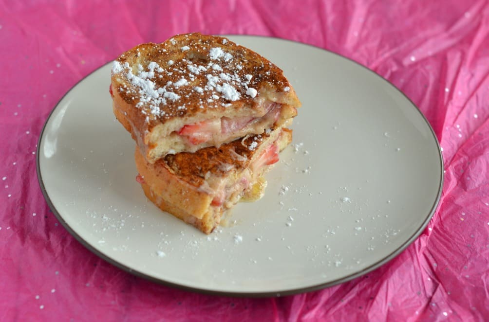 Bite into this sweet and tasty Strawberry French Toast Grilled Cheese Sandwich!