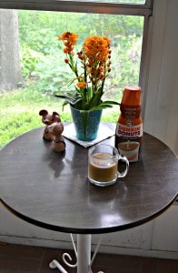 Wake up to a delicious cup of coffee sweetened with Dunkin' Donuts Creamer.