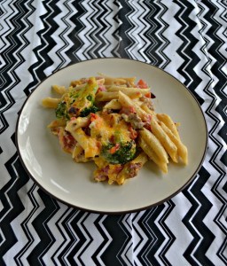 This Macaroni and Queso with Chorizo and Broccoli is great as a side dish or a main meal!