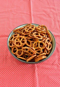 Having a summer party? Make sure you make a batch of these Spicy Seasoned Pretzels!