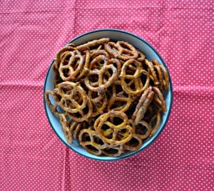 Grab a handful of Spicy Seasoned Pretzels whenever I get hungry!