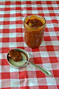 Delicious Bacon BBQ Sauce perfect for using on grilled burgers!