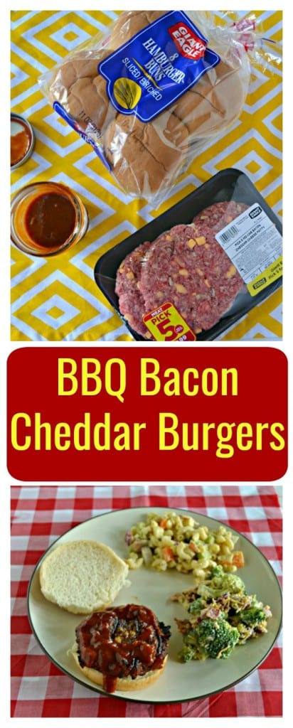 Fire up the grill and make these awesome BBQ Bacon Cheddar Burgers!
