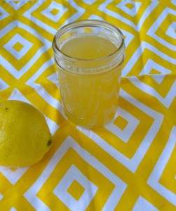 Homemade Lemon Honey Mint Simple Syrup is great for flavoring teas, lemonade, or sparkling water!