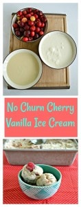 It only takes a few ingredients to make this awesome No Churn Cherry Vanilla Ice Cream